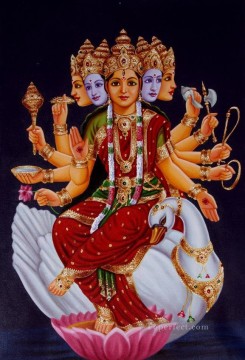 インド人 Painting - インドの女神ガヤトリ